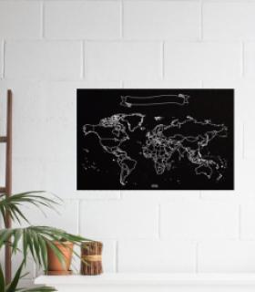 Carte du monde en ardoise